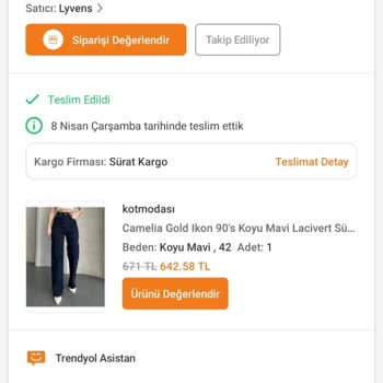 Trendyol Express'te Kayıp İade Pantolonum İçin Çözüm Talebi