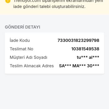 Trendyol Express'te Kayıp İade Pantolonum İçin Çözüm Talebi