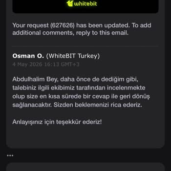 White TR Hesabımdaki 50 Bin TL Yatırımımın Çekim Kısıtlaması Ve Belge Süreci