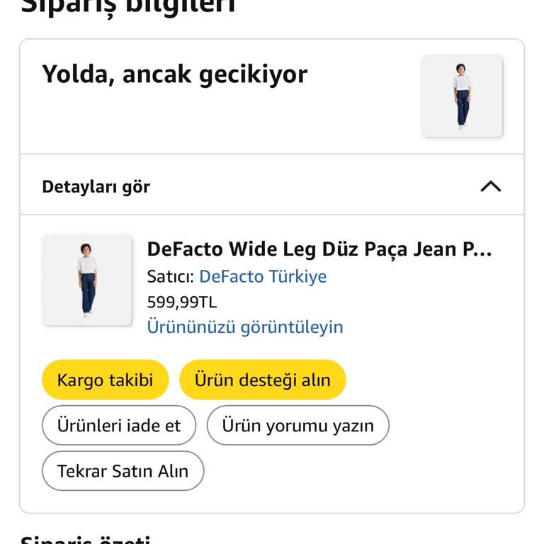 Amazon Siparişinin Gecikmesi Ve Kolay Gelsin Kargo Açıklama Eksikliği
