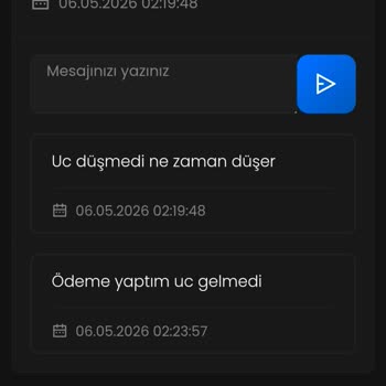 Ödenen 725 TL Değerindeki UC’ler Hesaba İşlenmedi Ve Destek Yanıt Vermiyor