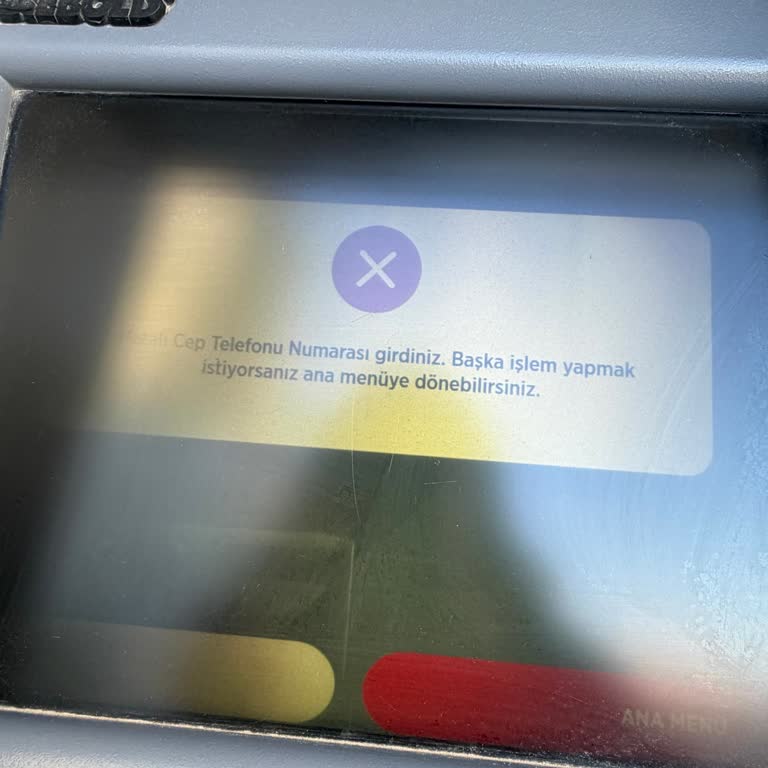 ATM'de Telefon Numarası Hatası Nedeniyle 5.000 TL İadem Geri Gelmedi