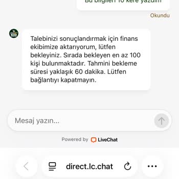 Havale Yöntemiyle Yatırdığım 1400 TL Hesaba Geçmedi, Destek Tekrarlayan Cevaplarla İlgilenmiyor