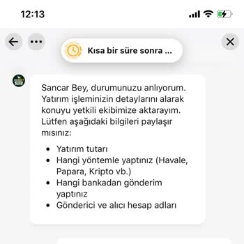 Havale Yöntemiyle Yatırdığım 1400 TL Hesaba Geçmedi, Destek Tekrarlayan Cevaplarla İlgilenmiyor