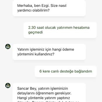 Havale Yöntemiyle Yatırdığım 1400 TL Hesaba Geçmedi, Destek Tekrarlayan Cevaplarla İlgilenmiyor