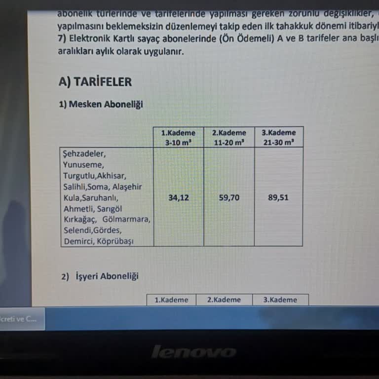 Manisa Su Ve Kanalizasyon İdaresi Kademe 1 Tüketiminde Yanlış Faturalama Ve Ücret Artışı