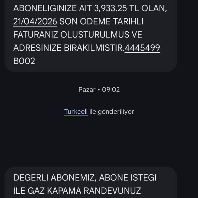 Agdaş Doğalgaz Şikayeti