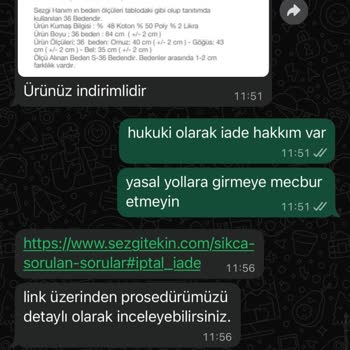 Satın Alınan Elbisenin Görüntüsüyle Uyuşmaması Ve İade Reddi