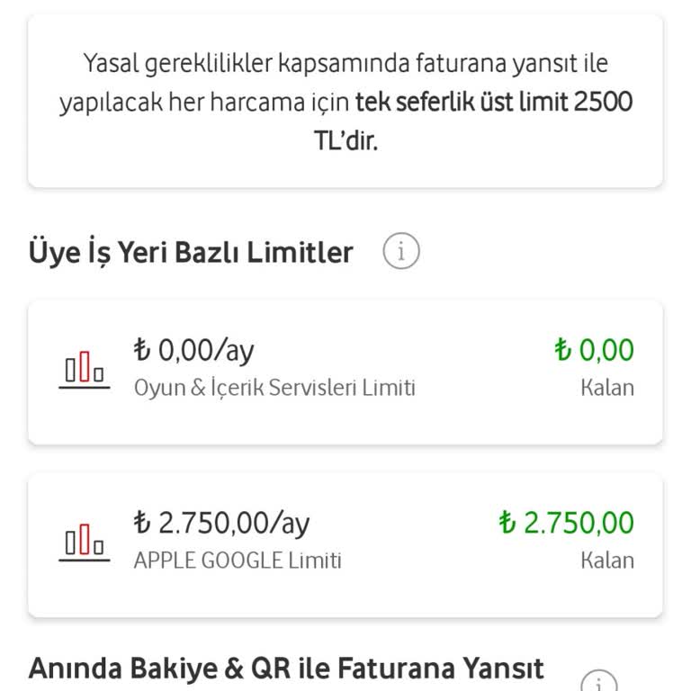 QR Ödeme Limitim Sıfır Gösteriyor, Kullanamıyorum