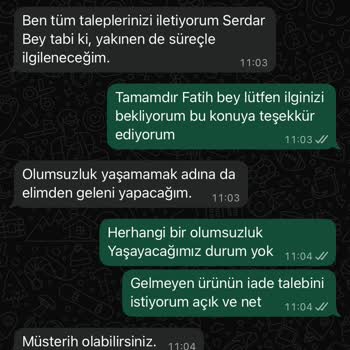 Gönderilmeyen 4.000 TL’lik Sipariş Ve Cevapsız İade Talebi