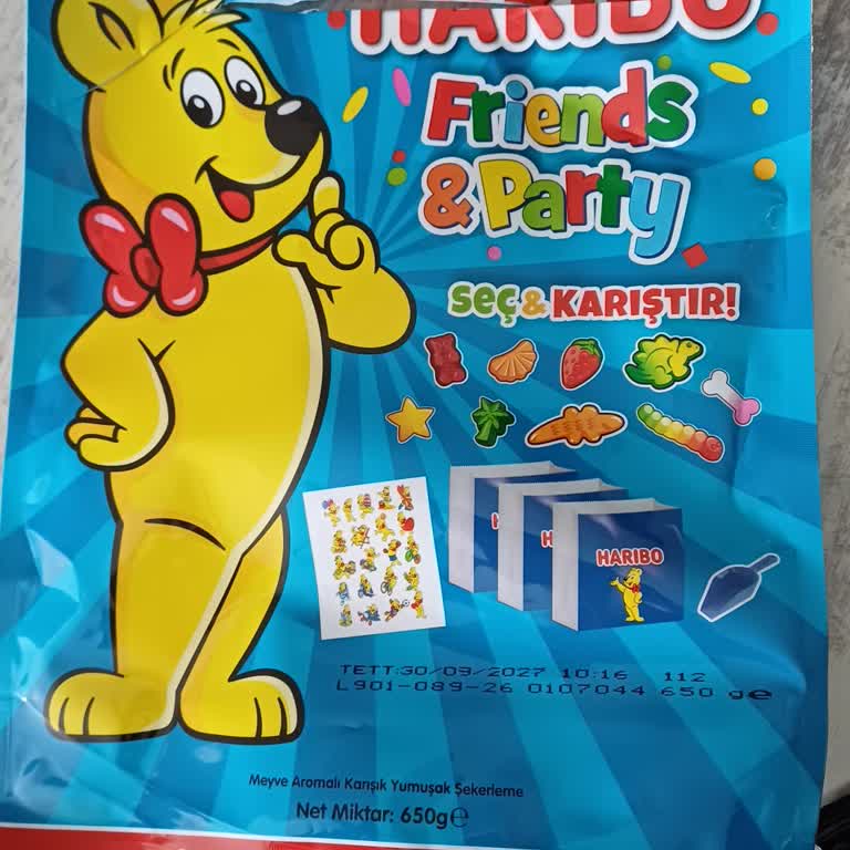 Haribo Friends & Party Paketi İçindeki Kürek Ve Yapıştırma Eksik