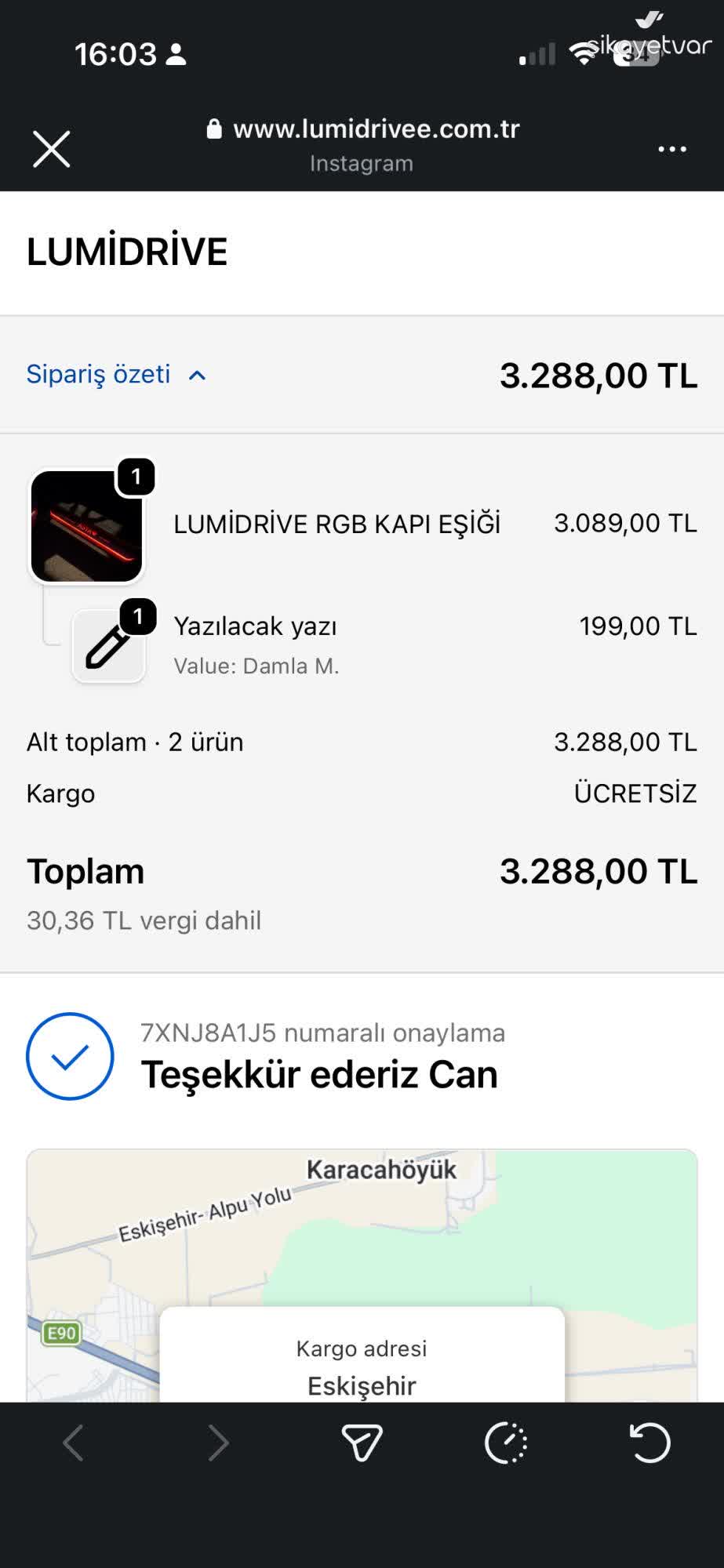 Lumidrivee.com.tr Lumidrive Hem Ürünün Gönderilmemesi Hem de