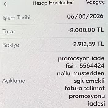 Yaşlı Müşterinin 8.000 TL Promosyon Kesintisi Bilgilendirme Eksikliği Nedeniyle