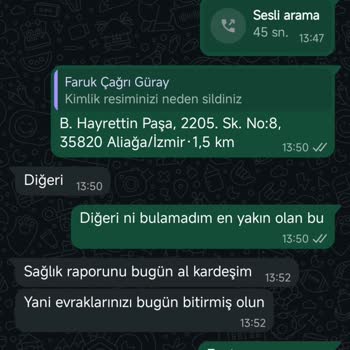 Yetkisiz A101 Temsilcisi Tarafından Kimlik Fotoğrafı Talebi Ve Açıklama İsteği