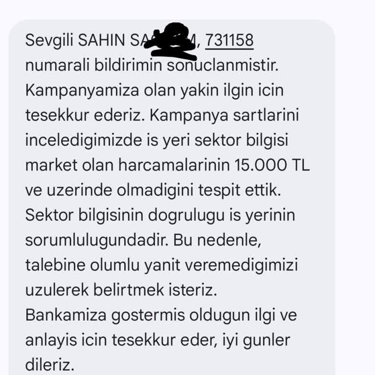 Tom Bank Hadi Kartı Kampanya İadesi Gecikmesi Ve Yanıltıcı Bilgilendirme
