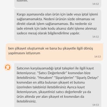 İptal Talebim Göz Ardı Edildi Ve Fiyat Farkı İade Edilmedi