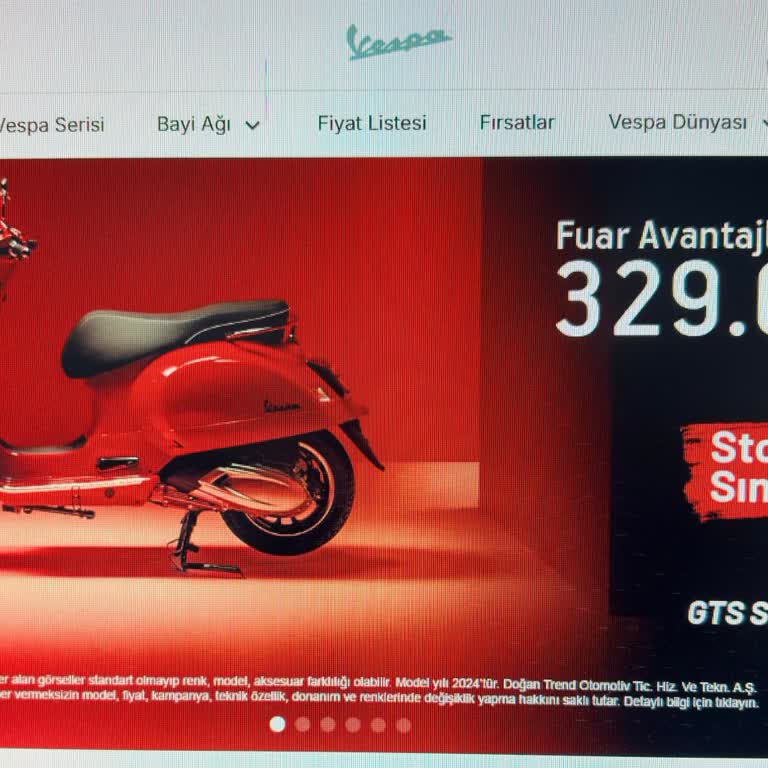Vespa GTS 250 Modelinde Sitedeki Fiyatla Bayi Teklifi Arasındaki Şeffaf Olmayan Fiyat Farkı