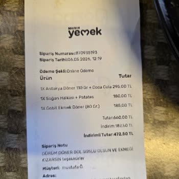 Eksik Cola, Gecikmiş Ve Soğuk Sipariş İçin Tam İade Talebi