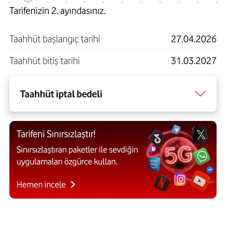 Vodafone’da Yüksek Ücret Ve Yetersiz Dakika İnternet Paketi Şikayeti
