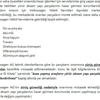 Kasko Hasarında Direksiyon Kutusu Değişimi Reddi Ve Gecikme Şikayeti