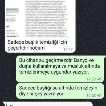 Philips Su Geçirmez Tıraş Makinesi Garanti Kapsamına Alınmadı