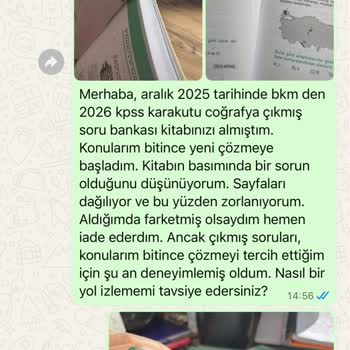 Üretim Hatası Olan Kitap İçin Çözüm Talebi