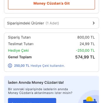 Kampanya Koşuluna Rağmen Alınan Teslimat Ücreti İadesi Talep Ediyorum