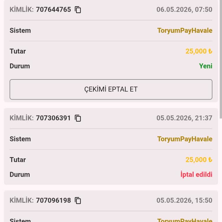 Betbon Site 25 Bin TL Çekimimi Yollamıyor!