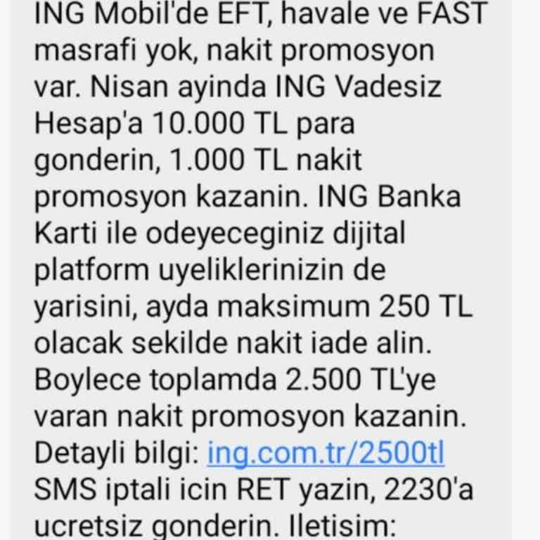 ING Bank'tan 1.000 TL Promosyon Ödemesinin Gecikmesi Ve Müşteri Hizmetlerine Ulaşılamaması