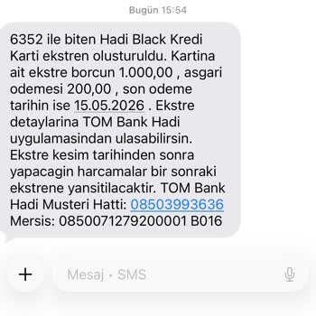 A101 Tom Bank Kart Ücreti Hakkında Yanıltıcı Bilgilendirme Ve İade Talebi