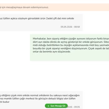 Görseldeki Orkideyle Uyuşmayan Ürün, İade Talebi Reddedildi