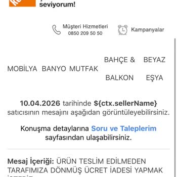 Stokta Olmayan Ürün İçin 1.979 TL İade Edilmedi