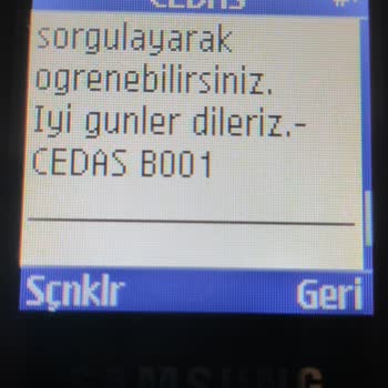 Çedaş’tan Gelen Sahte Başvuru SMS’i Ve Açıklama İsteği