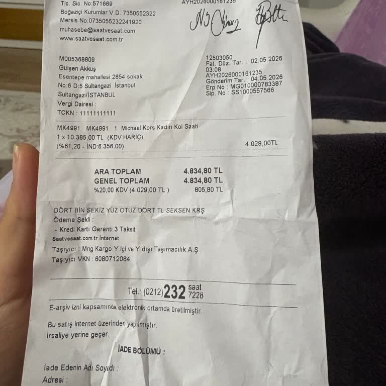 Michael Kors Saatinde Verilen Hediye Çanta Gelmedi, Müşteri Desteği Cevapsız