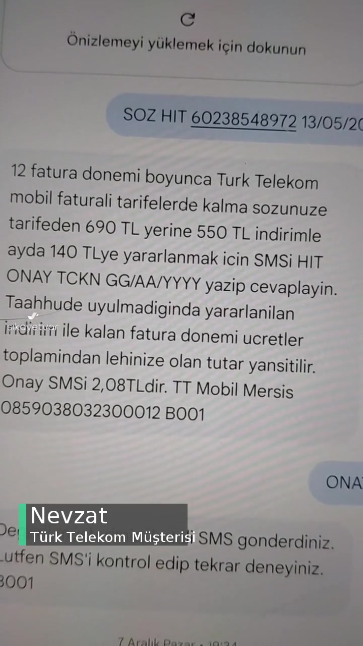 Türk Telekom Fatura Şikayeti videonun kapak resmi