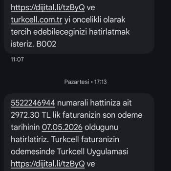 Yanlış Hat İçin Fatura SMS’leri Sürekli Gönderiliyor