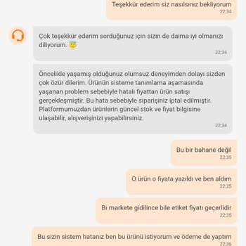 Yanlış Fiyatlandırma Nedeniyle Siparişlerim Tek Taraflı İptal Edildi