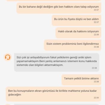 Yanlış Fiyatlandırma Nedeniyle Siparişlerim Tek Taraflı İptal Edildi