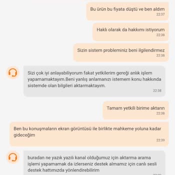 Yanlış Fiyatlandırma Nedeniyle Siparişlerim Tek Taraflı İptal Edildi