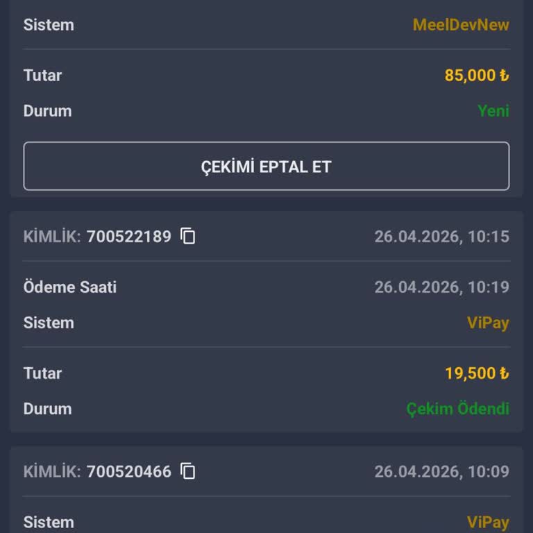 85.000 TL Çekim Talebimin Onaylanmaması Ve Sürekli Gecikme