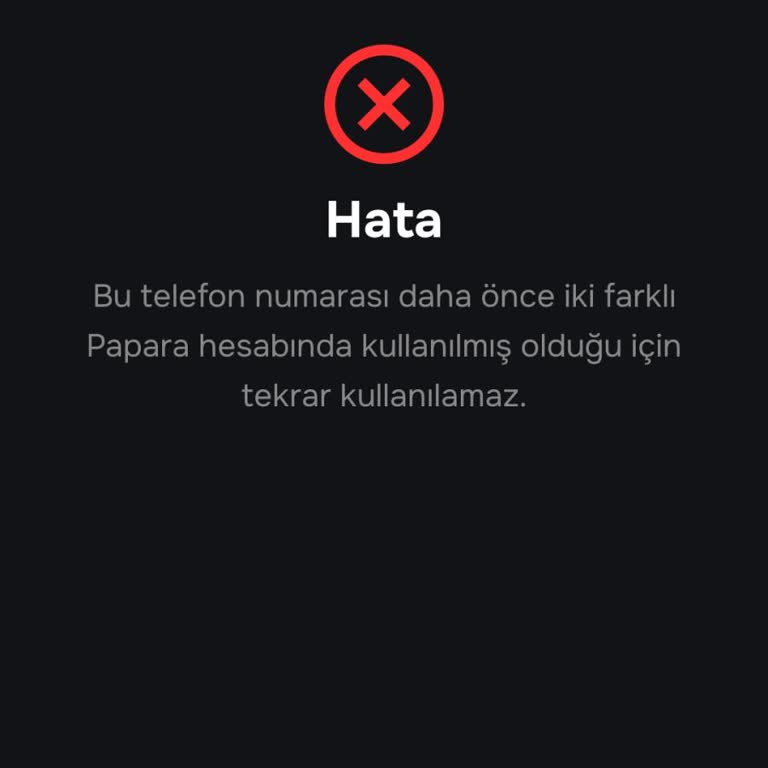 Telefon Numaram Eski Hesaplara Bağlı Olduğundan Girişim Engellendi