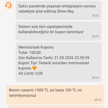 Teslimat Günü Yaklaşırken Tedarik Kaynaklı İptal Bildirimiyle Mağduriyet