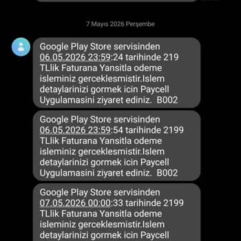 Play Store'da Yetkisiz Ödeme Çekimi Ve 5.000 TL İadesi Talebi
