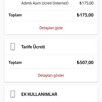 Vodafone Haksız Ek Paket Ve Aşım Ücretleri İptali Talebi