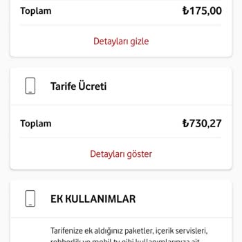 Vodafone Haksız Ek Paket Ve Aşım Ücretleri İptali Talebi