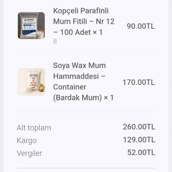 Ali-candles Kargodan Sadece 1 Kg Ürün Çıktı