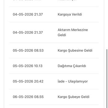 Bershka Kargom Bilgisiz Şekilde İade Şubesine Gönderildi Ve Teslim Edilmedi