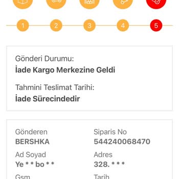 Bershka Kargom Bilgisiz Şekilde İade Şubesine Gönderildi Ve Teslim Edilmedi