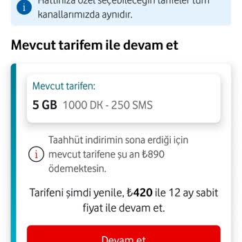 20 GB İnternet Paketi Teklifi 420 TL'den 480 TL'ye Çıktı Ve Yardımcı Olmadı