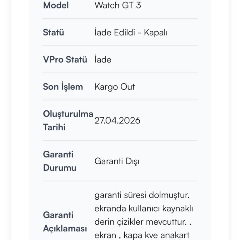 Huawei Saatim 10 Dakikada Kapanıyor Ve 14 Bin TL Tamir Ücreti Kabul Edilemez